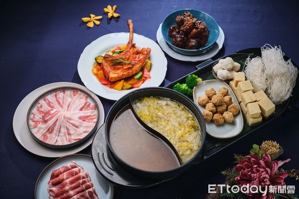 ▲▼中保餐飲-年菜_肉到家鴛鴦辣虎油火鍋名店組。（圖／中保餐飲提供）