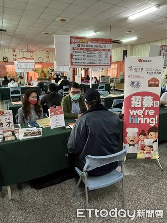 ▲台南市勞工局22日集結三井Outlet台南店、在地科技業及傳統產業，在歸仁區仁壽宮活動中心辦理「眾望所歸 薪希望」徵才活動。（圖／記者林悅翻攝，下同）