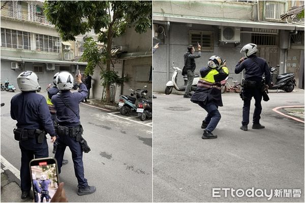 ▲▼新北永和3匪持槍與警對峙。（圖／記者游宗樺攝）