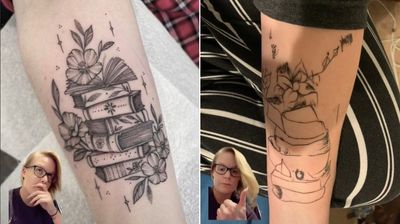 找同位刺青師欲留下「堆疊的書本」　成果卻像小孩拿筆塗鴉她崩潰爆哭