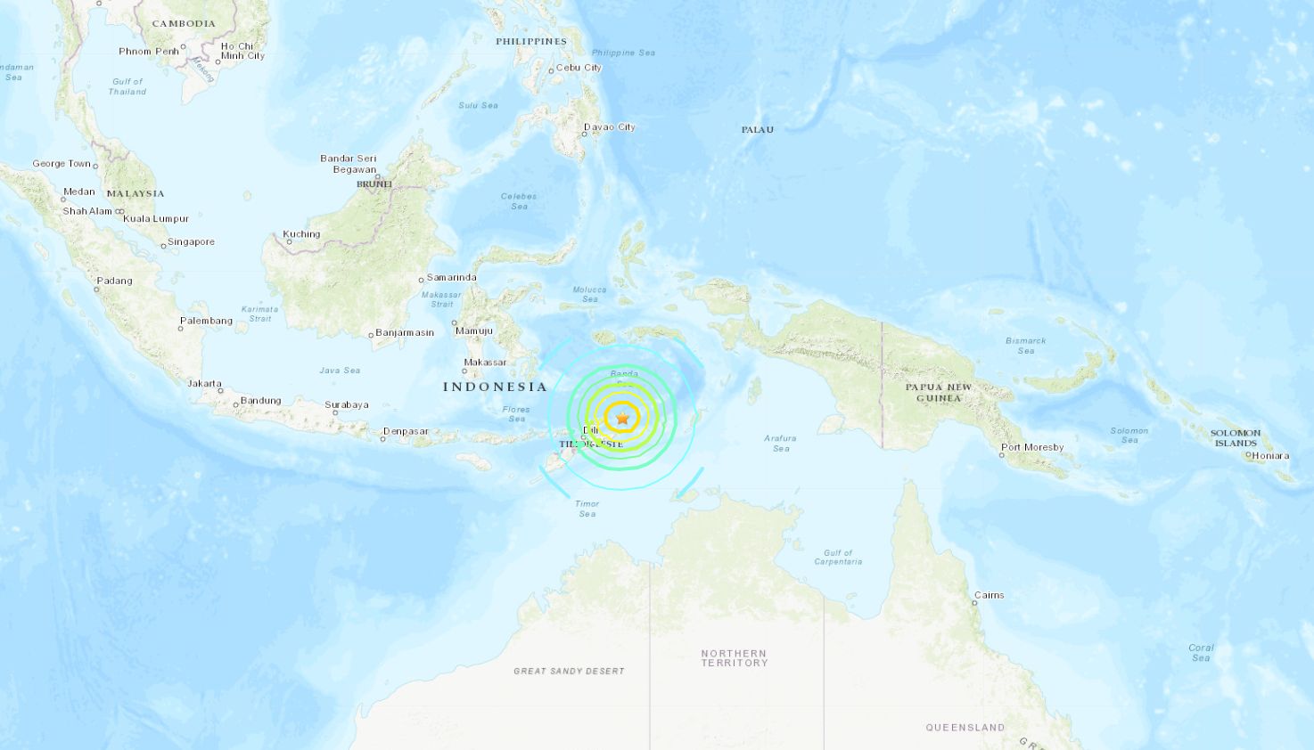 ▲▼印尼地震。（圖／翻攝USGS）