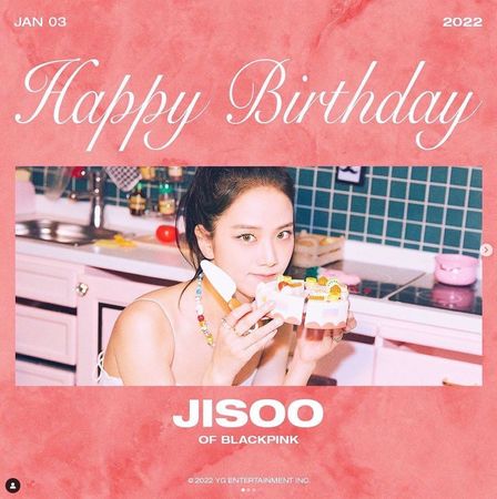 ▲JISOO今（3日）迎來27歲生日。（圖／翻攝自Instagram／JISOO）