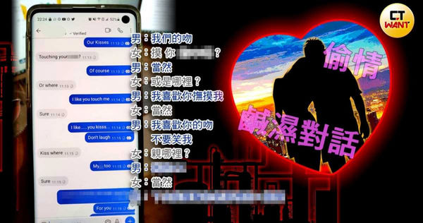 丈夫和小三鹹濕露骨對話如同色情小說，2人打得火熱。（示意圖／繪圖組）。