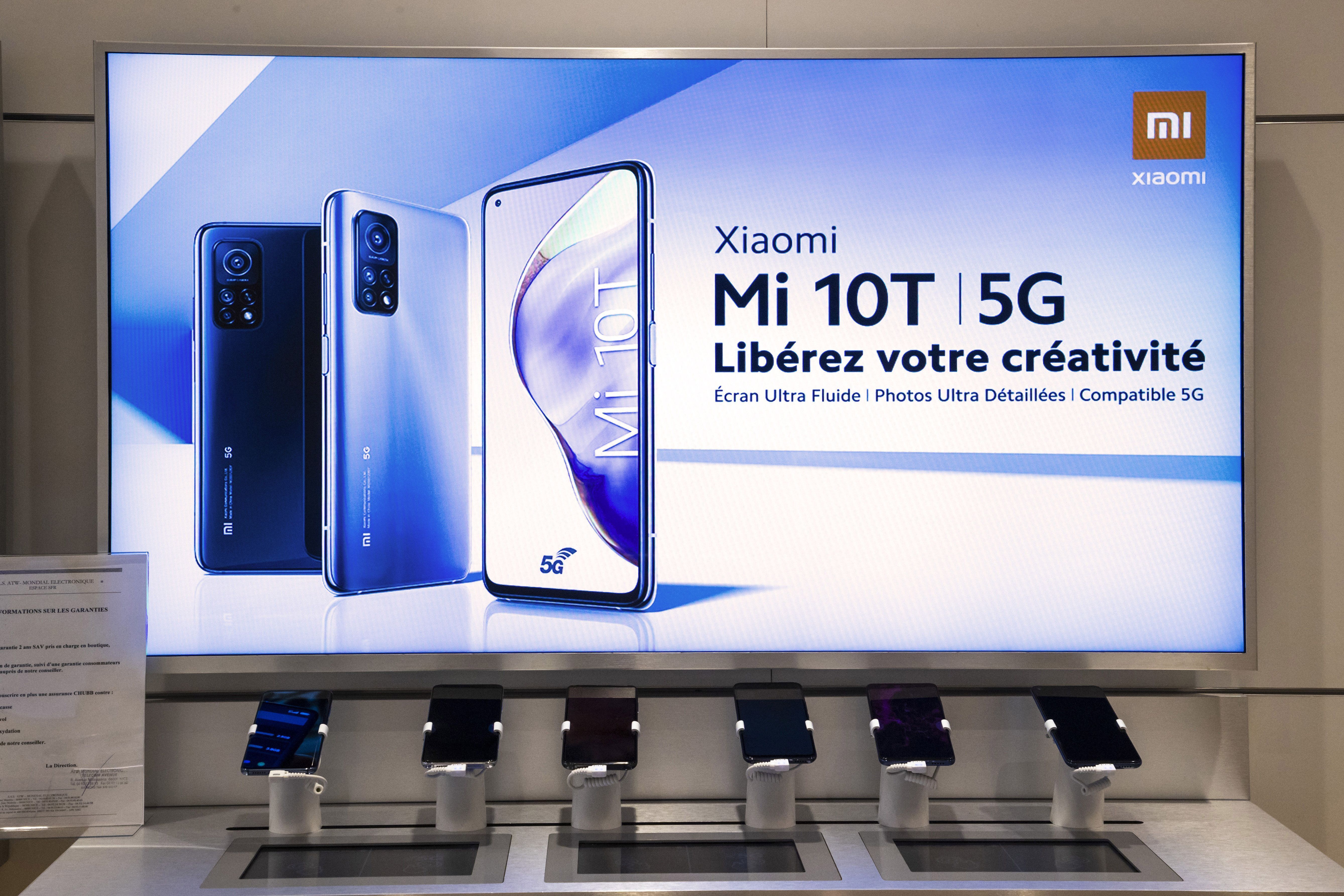 ▲小米Mi 10T 5G手機。（圖／達志影像／美聯社）