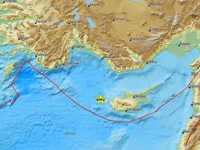 快訊／賽普勒斯西部外海「規模6.3強震」　震源深度60公里