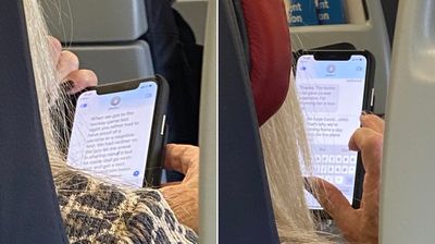 她偷看前排乘客簡訊「認了確診還搭機」　po網討拍反被嗆：KNPS？