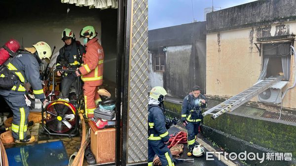 ▲新北萬里民宅疑除濕機電線走火 一家六口遭濃煙嗆醒逃生。（圖／記者郭世賢翻攝）