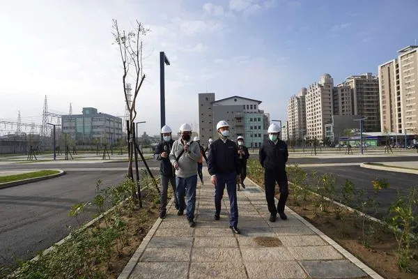 ▲新竹市長林智堅視察慈雲路停車場工程。（圖／新竹市政府提供）
