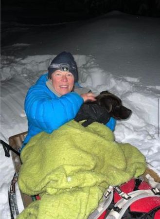 狗狗大火中走失，雪地裡找回。（圖／翻攝自Tahoe PAWS a Community Animal Response Team）