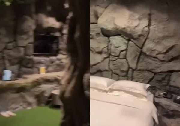 ▲▼天津男隔離住花果山主題房　網一致推薦「住滿500年再說」。（圖／翻攝自微博）