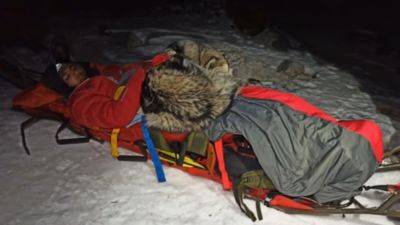 與主人跌落150公尺深谷愛犬化身暖暖包　「蜷縮守護13小時」上擔架也不離開