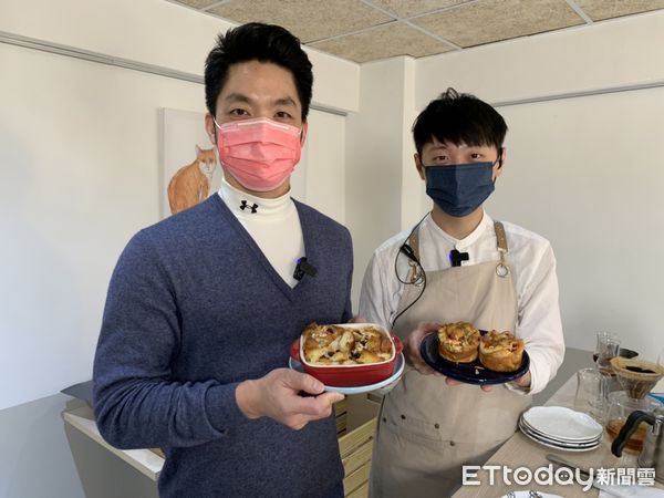 ▲▼蔣萬安利用餐桌上的剩食、市場淘汰的賣像不佳蔬果，製作「永續鹹派」。（圖／記者徐政璿攝）