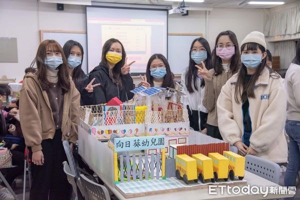 ▲嘉南藥理大學嬰幼兒保育系14日展出「理想幼兒園設計」創意成果。（圖／記者林悅翻攝，下同）