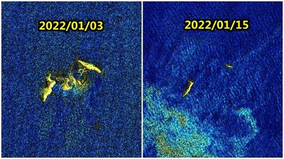 火山爆發後炸沉一大塊！東加小島「從地球變不見」　衛星比對照曝