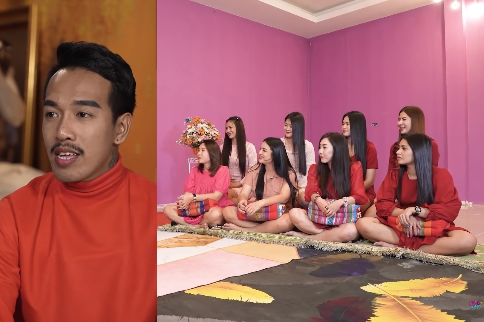 ▲▼ 泰國刺青師擁有8名妻子。（圖／翻攝自YouTube）