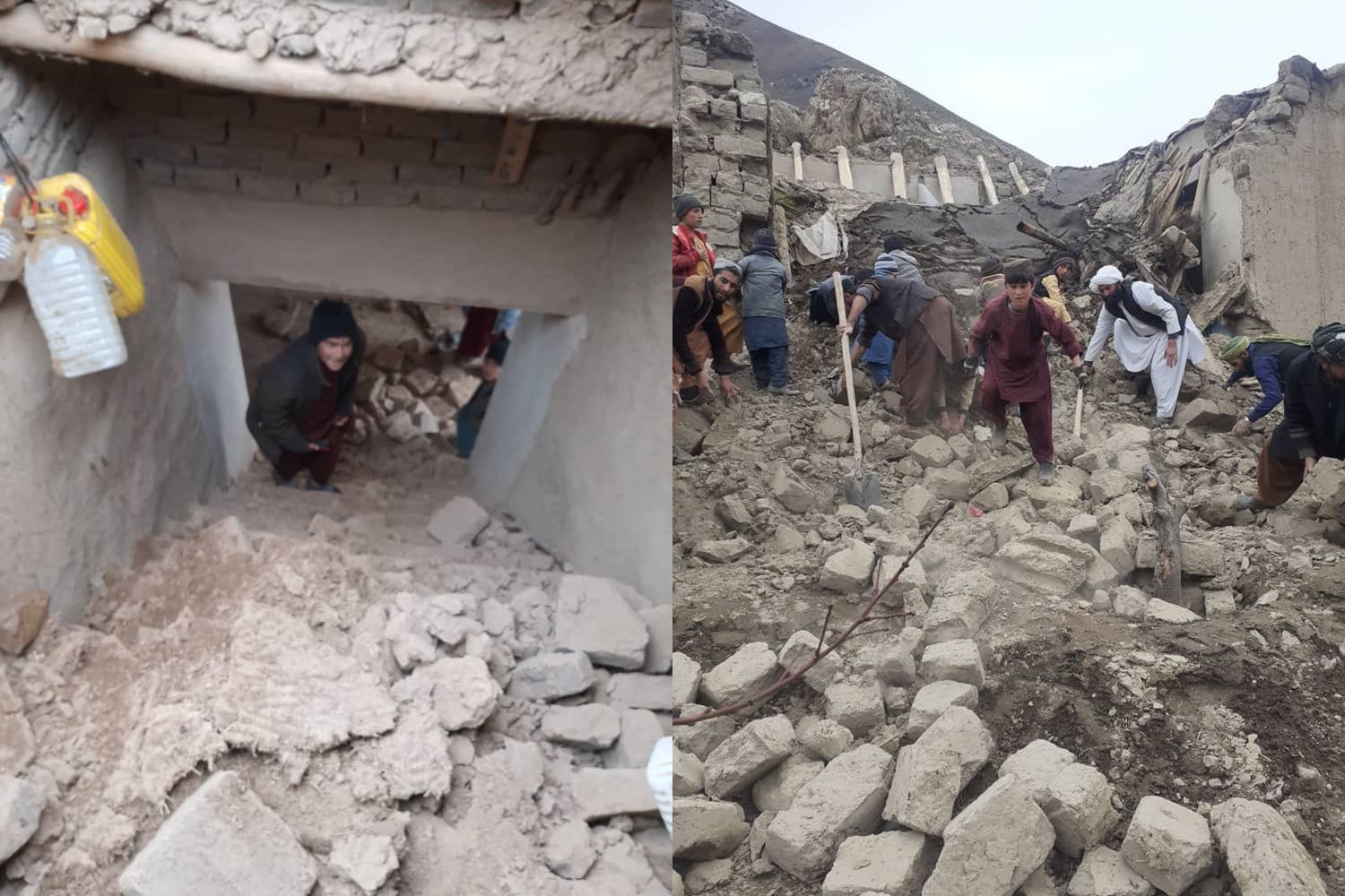 ▲▼阿富汗規模5.3地震　至少26死數百房屋毀。（圖／翻攝自推特）