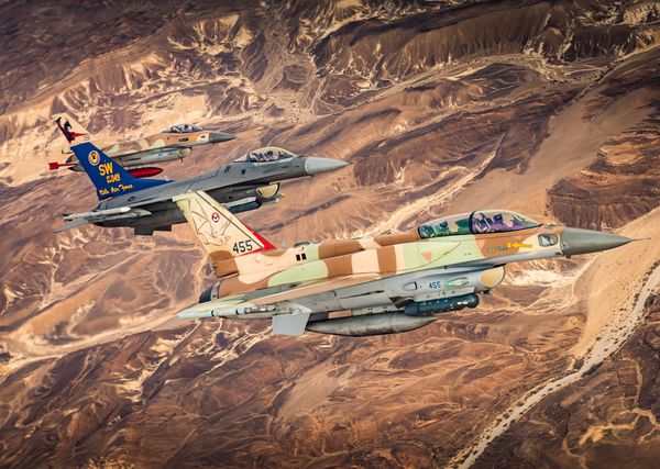 ▲▼以色列與美國完成「沙漠獵鷹」（Desert Falcon）的軍事演習。（圖／翻攝自Twitter／@IAFsite）