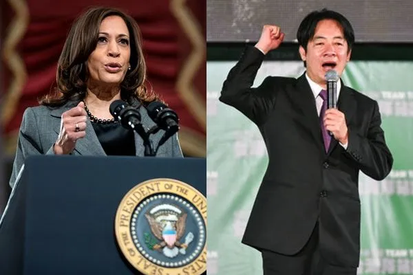 ▲▼美國副總統賀錦麗（Kamala Harris）與台灣副總統賴清德。（圖／路透、記者林敬旻攝）