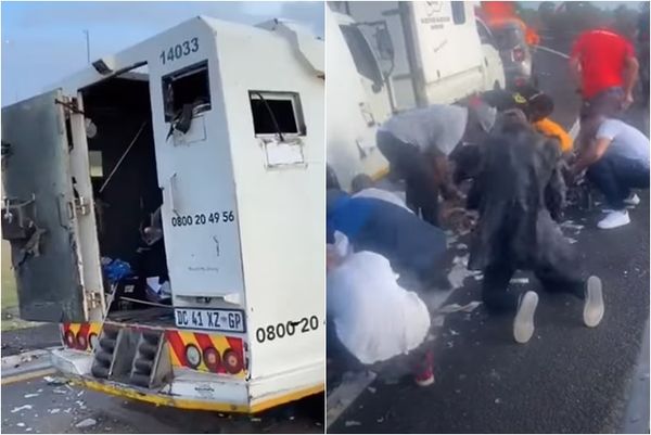 ▲▼ 南非首都開普敦（Cape Town）18日發生一起恐怖運鈔車搶案。（圖／翻攝自推特）