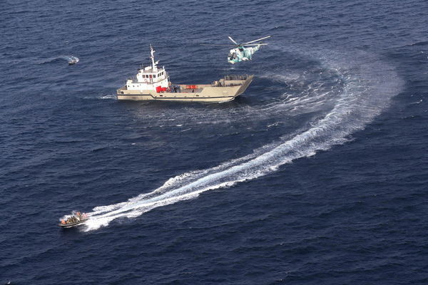 ▲▼，伊朗、俄羅斯和中國21日在北印度洋舉行聯合軍演。（圖／路透）