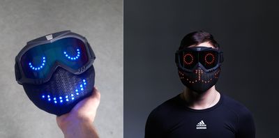 「電子面罩」整張臉遮好遮滿　搭載智能LED隨時切換「各種情緒」