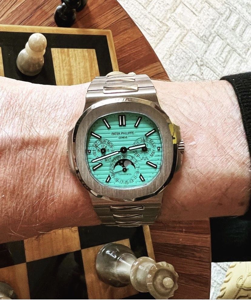 ▲▼ 歐洲首富的Tiffany Blue PP watch            。（圖／翻攝frederic.arnault IG）