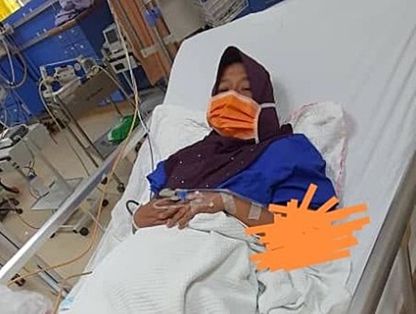 ▲▼馬來西亞一名女子在接種加強劑後出現嚴重副作用。（圖／翻攝自Facebook）
