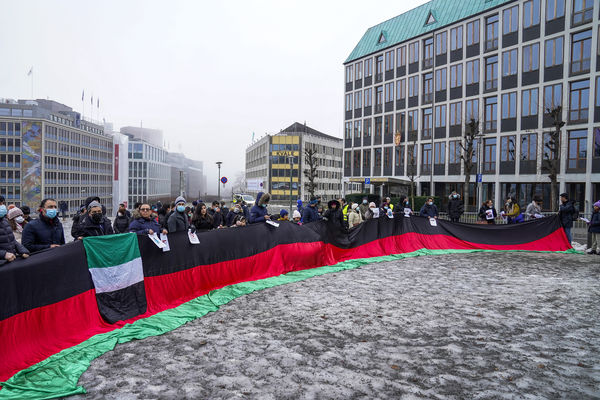 ▲▼塔利班與西方國家在挪威舉行會談，引發多個抗議。（圖／達志影像／美聯社）