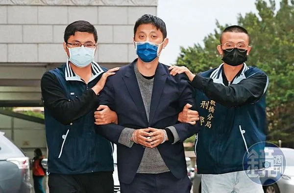  林秉樞（中）涉家暴立委女友高嘉瑜遭收押禁見將屆滿2個月，新北地檢署近日將依傷害等罪將他起訴。