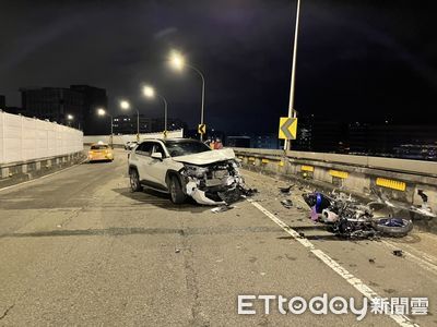 快訊／逆向車環東大道撞2車！重機騎士墜下平面道路　重傷搶救