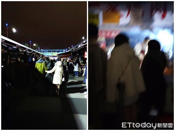 ▲▼快訊／花蓮「東大門夜市」突停電！民眾買烤肉失敗　老闆要哭了。（圖／網友張寶玉授權提供）