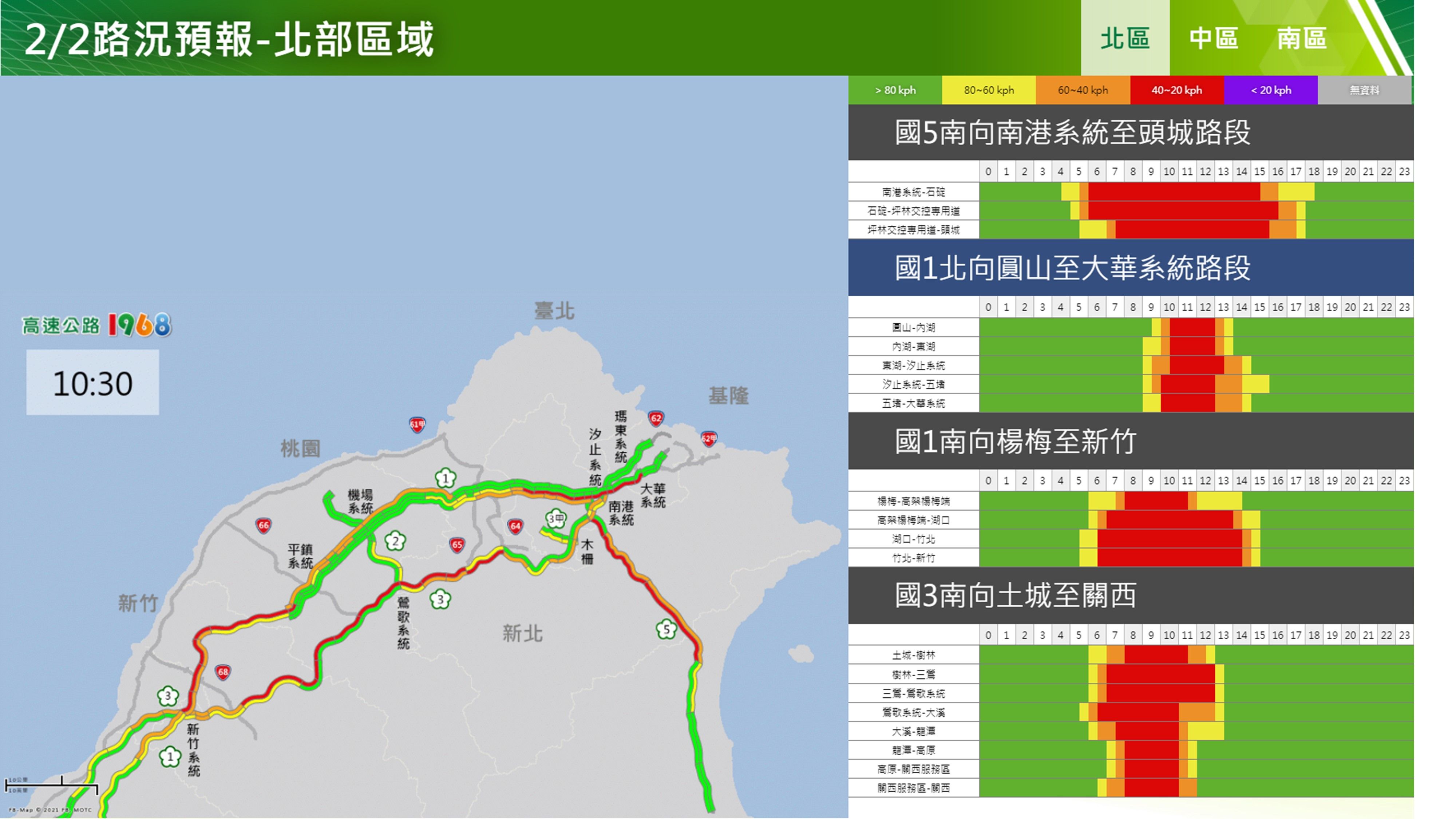 ▲▼0202國道壅塞路段預測。（圖／高公局提供）