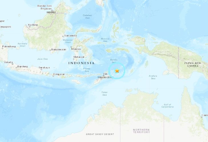 ▲▼印尼規模6強震　西南群島猛搖。（圖／翻攝USGS）