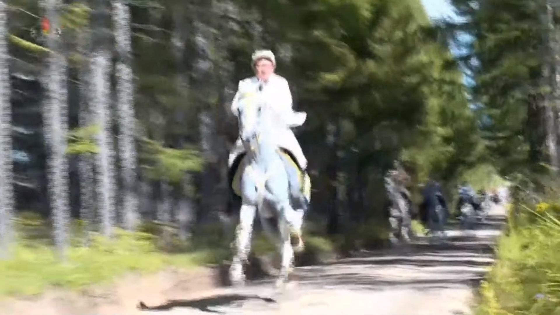 ▲▼金正恩騎乘白馬，身形顯得比先前消瘦。（圖／翻攝自YouTube）