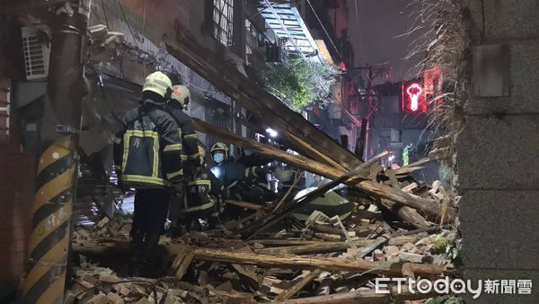 ▲台北市士林區發生房屋坍塌意外。（圖／記者黃彥傑攝）