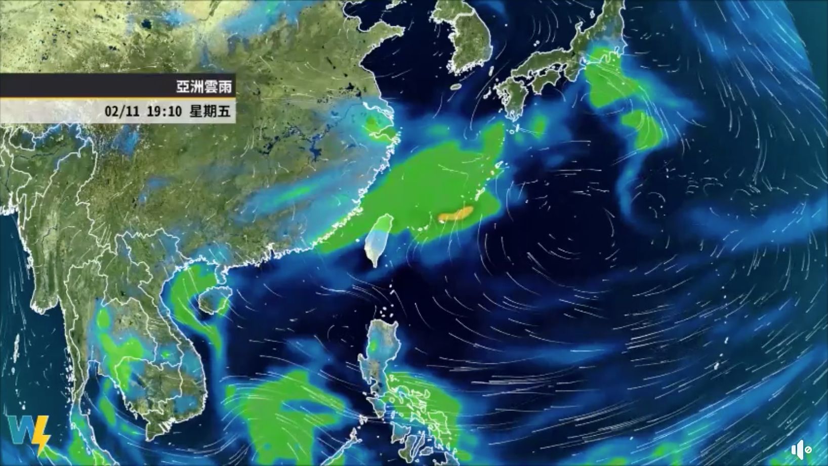 ▲明天鋒面將通過臺灣附近，預估北部、東半部持續陰雨，雨勢及範圍會比今天再擴大一些。（圖／翻攝自天氣風險 WeatherRisk）