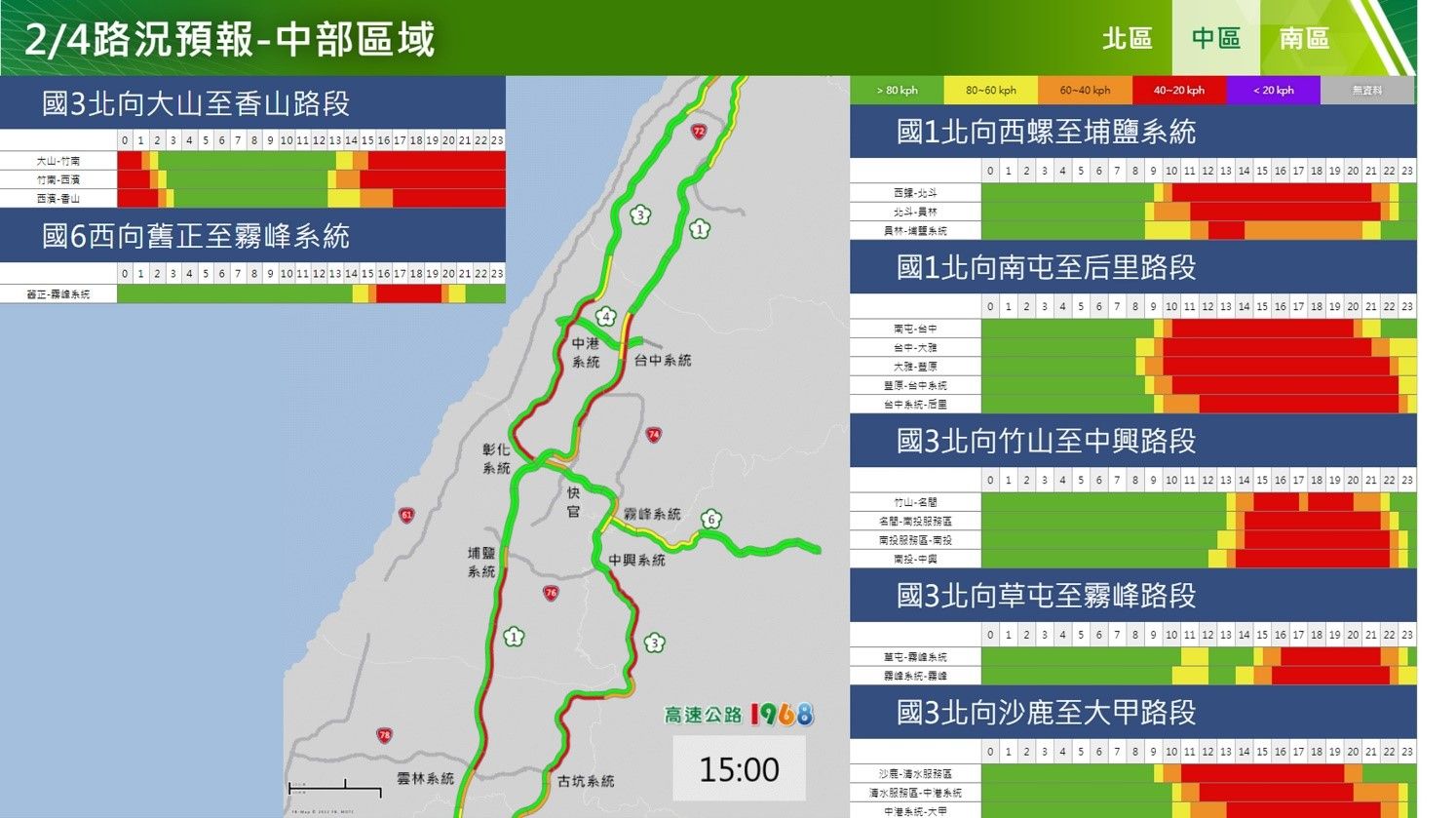 ▲▼初四國道交通狀況。（圖／高公局提供）