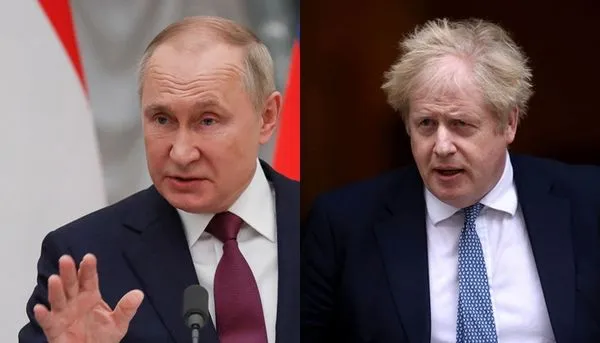 ▲▼俄羅斯總統普丁（左）、英相強生（右）。（組圖／路透）