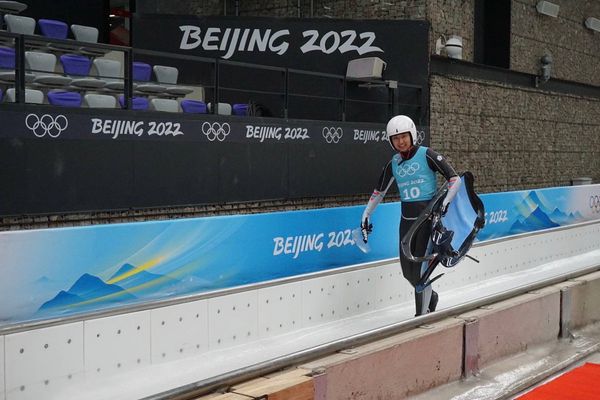 ▲▼北京冬奧，雪橇女將林欣蓉             。（圖／中華奧會）