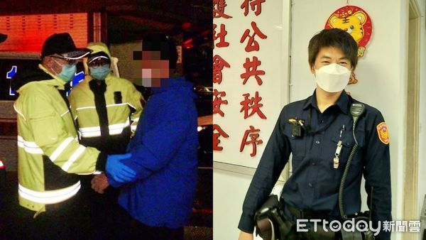 ▲20歲男街頭淋雨尋親身上沒錢 基隆暖警關懷助返家團圓。（圖／記者郭世賢翻攝）