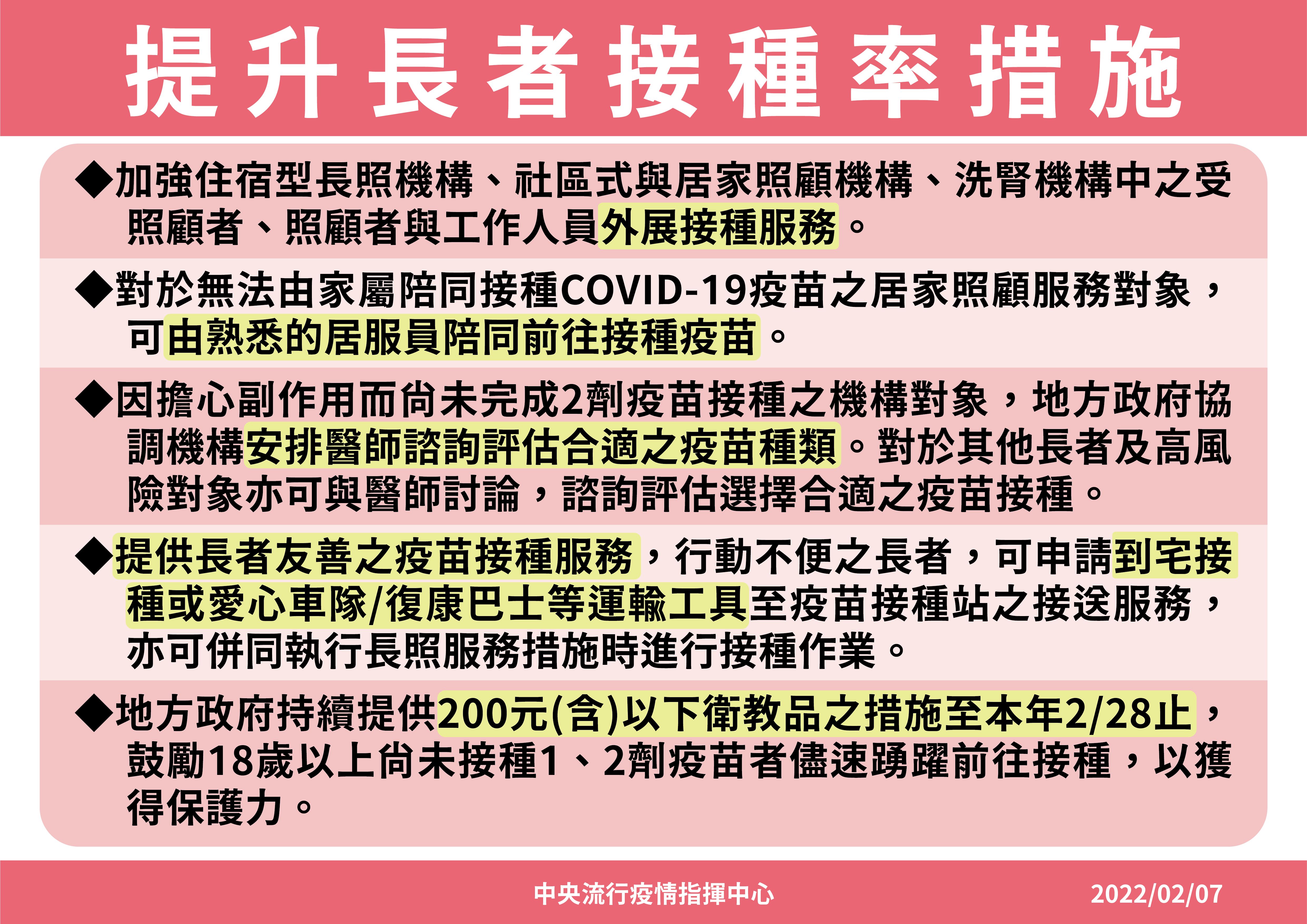 ▲▼呼籲高風險族群儘速打疫苗及促打措施。（圖／指揮中心提供）