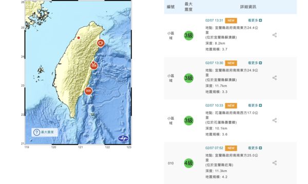 é–‹å·¥æ—¥å®œè˜­é€£3éœ‡ è¦æ¨¡æœ€å¤§4 2 æ°£è±¡å±€ å‡ç‚ºåŒä¸€æ§‹é€ å¼•ç™¼ Ettodayç