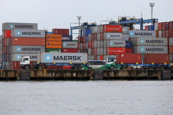 ▲貨櫃，馬士基，Maersk。（圖／路透）