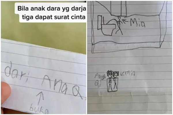 ▲▼馬來西亞一名三年級女童收到男同學情書。（圖／翻攝TikTok@ammi.miazill_kaklong）