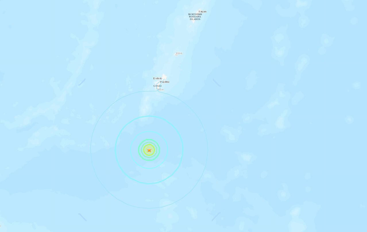 ▲▼關島劇烈搖晃！　發生規模6.2地震。（圖／翻攝USGS）