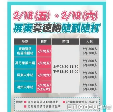 ▲屏東縣再開屏東火車站、潮州火車站多個疫苗施打站             。（圖／記者陳崑福翻攝）