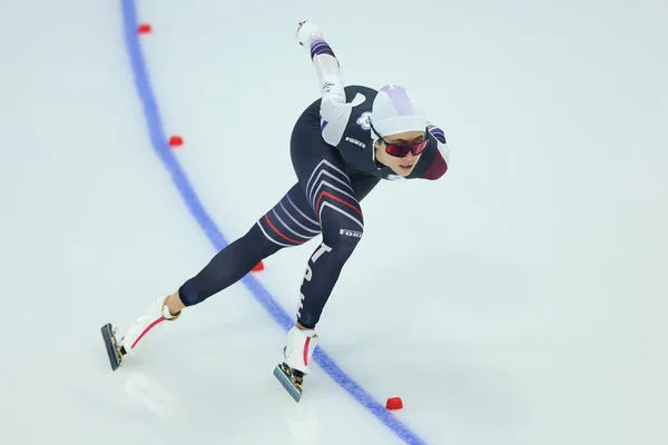 ▲▼ 黃郁婷出賽北京冬奧1000公尺            。（圖／中華奧會）