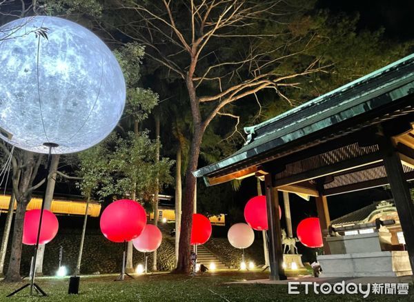 ▲桃園神社「元宇宙光影藝術祭」即日起至5/1點燈。（圖／主辦單位提供）