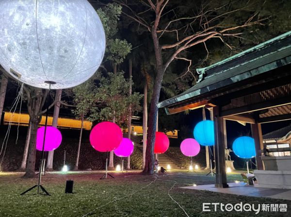 ▲桃園神社「元宇宙光影藝術祭」即日起至5/1點燈。（圖／主辦單位提供）