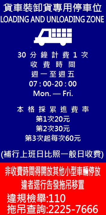 ▲新北路邊卸貨車位3/1起計費調整。（圖／新北市交通局提供）